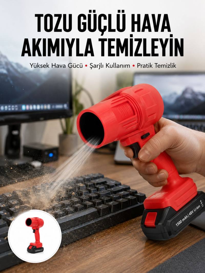 Güçlü Motorlu Elektrikli Toz Alma ve Temizleme Aleti Yeni Nesil