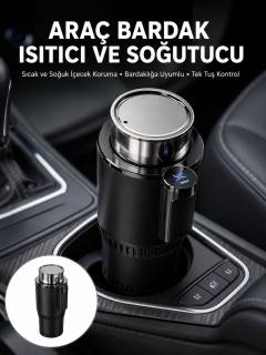 Isıtma Soğutma Özellikli Araç Bardaklığı Çakmak Girişli Akıllı Yeni Nesil