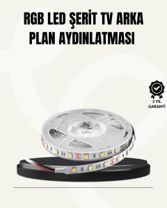 TV Arkası LED Şerit Işık Otomatik Açma Kapama Özellikli 2mt