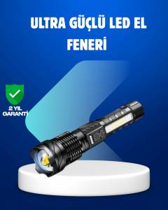 Güçlü LED El Feneri Şarj Edilebilir Çok Modlu