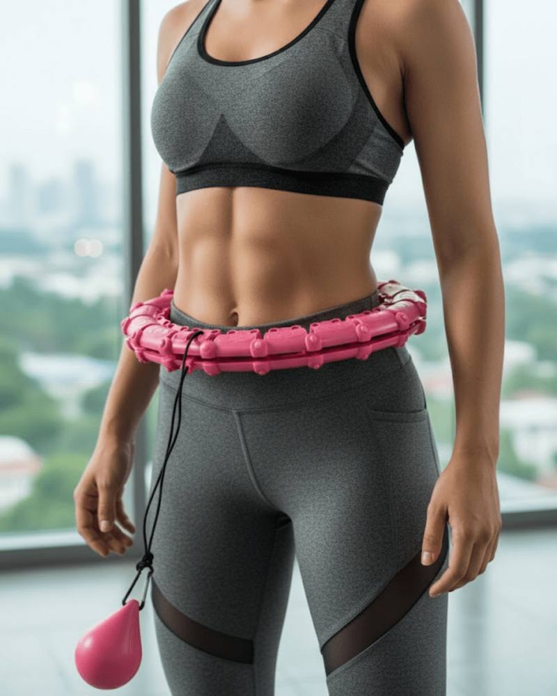 Akıllı Hula Hoop Çemberi 24 Parça Ayarlanabilir Mor