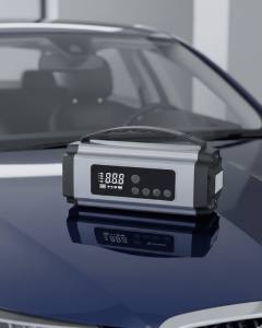 Taşınabilir Akü Takviye Cihazı Dijital Hava Kompresörü Powerbank ve LED Fener Bir Arada