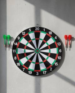 Ev ve Oyun Alanları İçin Dart Tahtası 12 İnç 4 Dart Oku Dahil