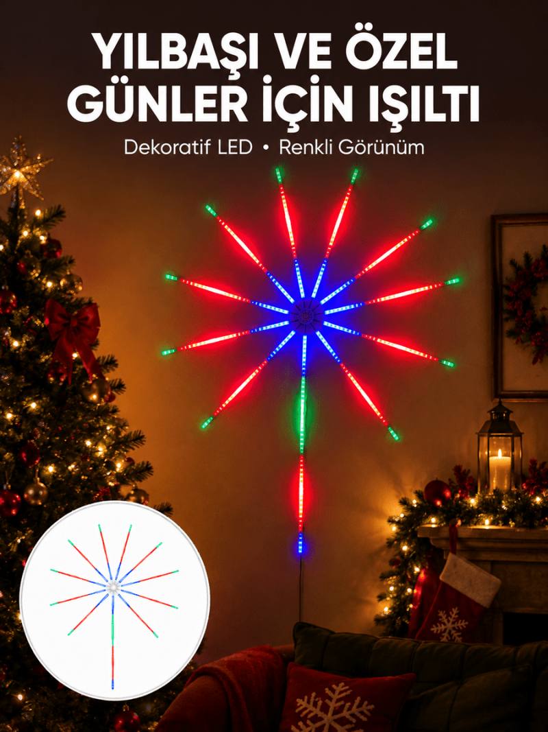 Akıllı RGB LED Duvar Lambası Kumandalı ve Uygulama Kontrollü Yeni Nesil