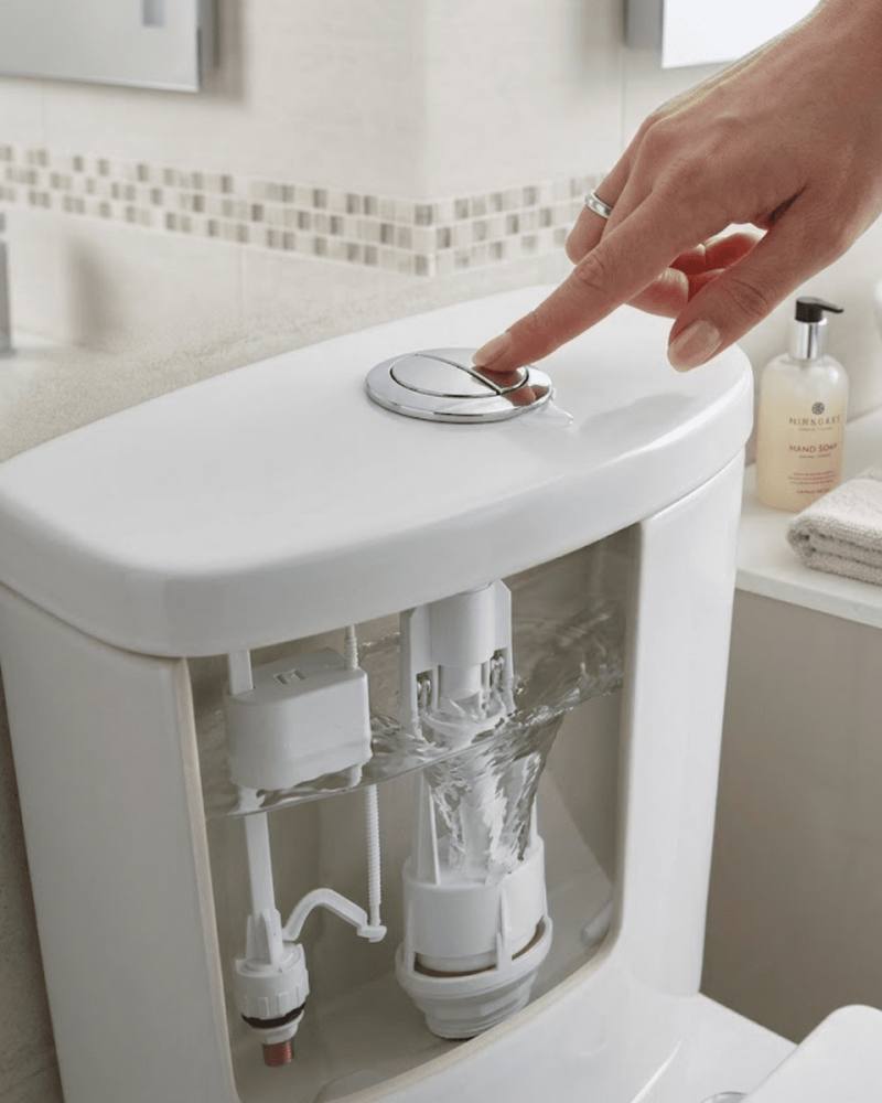 Klozet Rezervuar İç Takımı Basmalı Sistem Ayarlanabilir Şamandıralı Su Tahliye Mekanizması