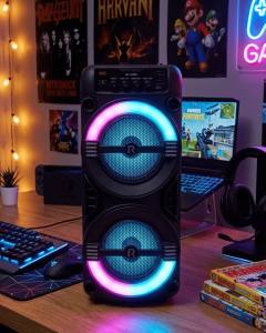 Kablosuz Bluetooth Hoparlör LED Işıklı USB ve TF Kart Destekli