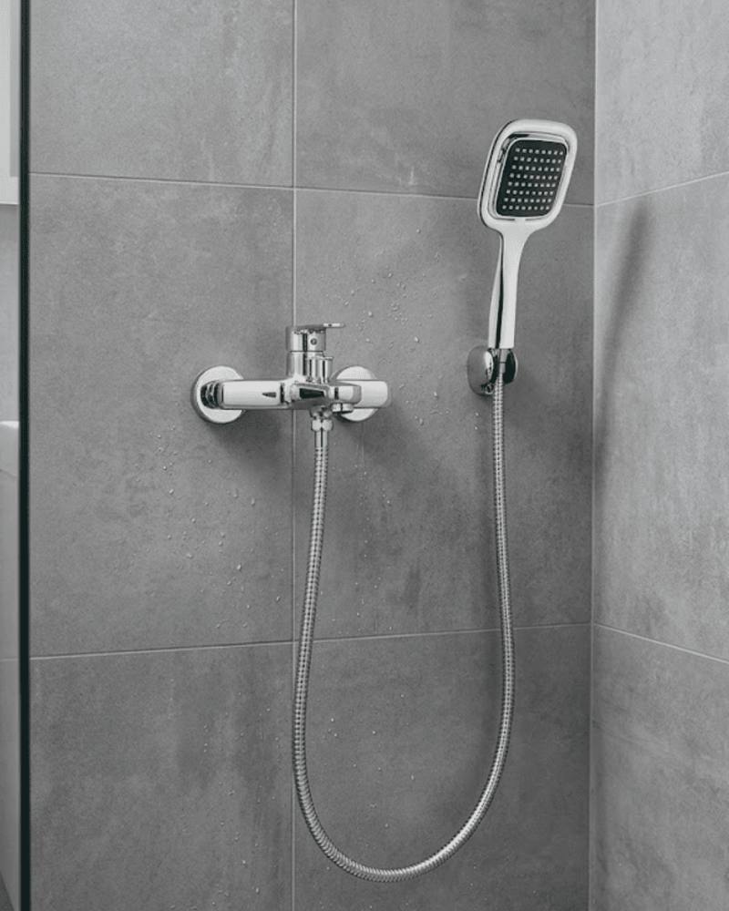 Siyah Duş Seti El Duşu Başlığı Spiral Hortum Dayanıklı Banyo Duş Aksesuarı