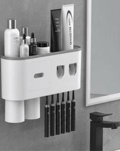 Çok Fonksiyonlu Diş Fırçası Tutucu Otomatik Dispenser Bardaklı Organizer