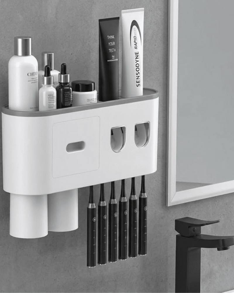 Çok Fonksiyonlu Diş Fırçası Tutucu Otomatik Dispenser Bardaklı Organizer