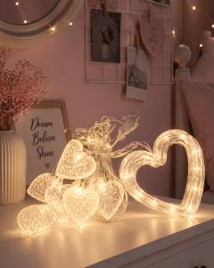 Kalp Figürlü LED Neon Dekor Işığı Romantik Ortam Aydınlatması