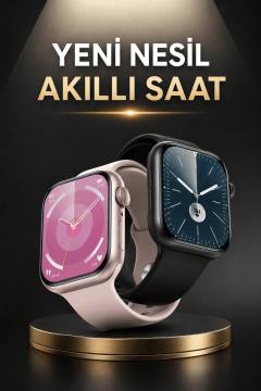 Akıllı Saat Alarm ve Titreşim Uyku ve Sağlık Takibi GPS Uyumlu Nabız Ölçer Sesli Görüşme