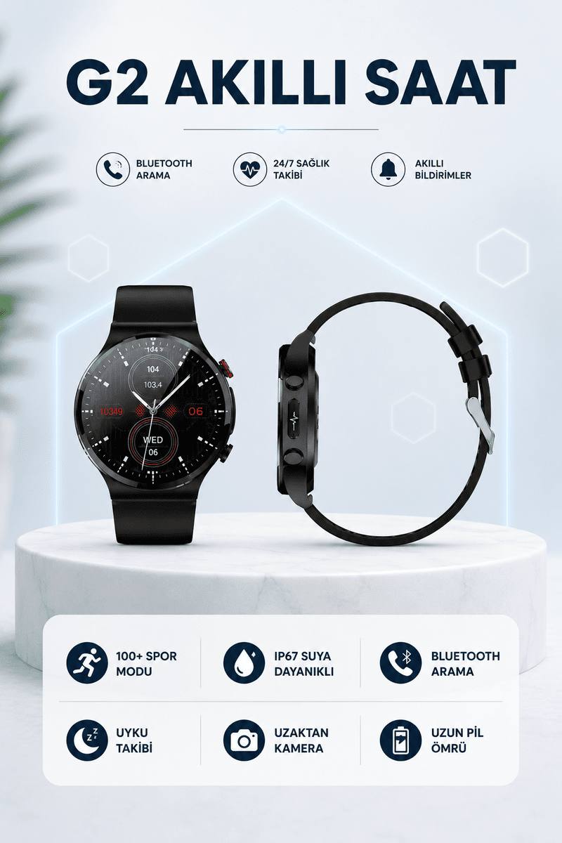 G42 AKILLI SAAT IOS ve ANDROİD CİHAZLARLA UYUMLU