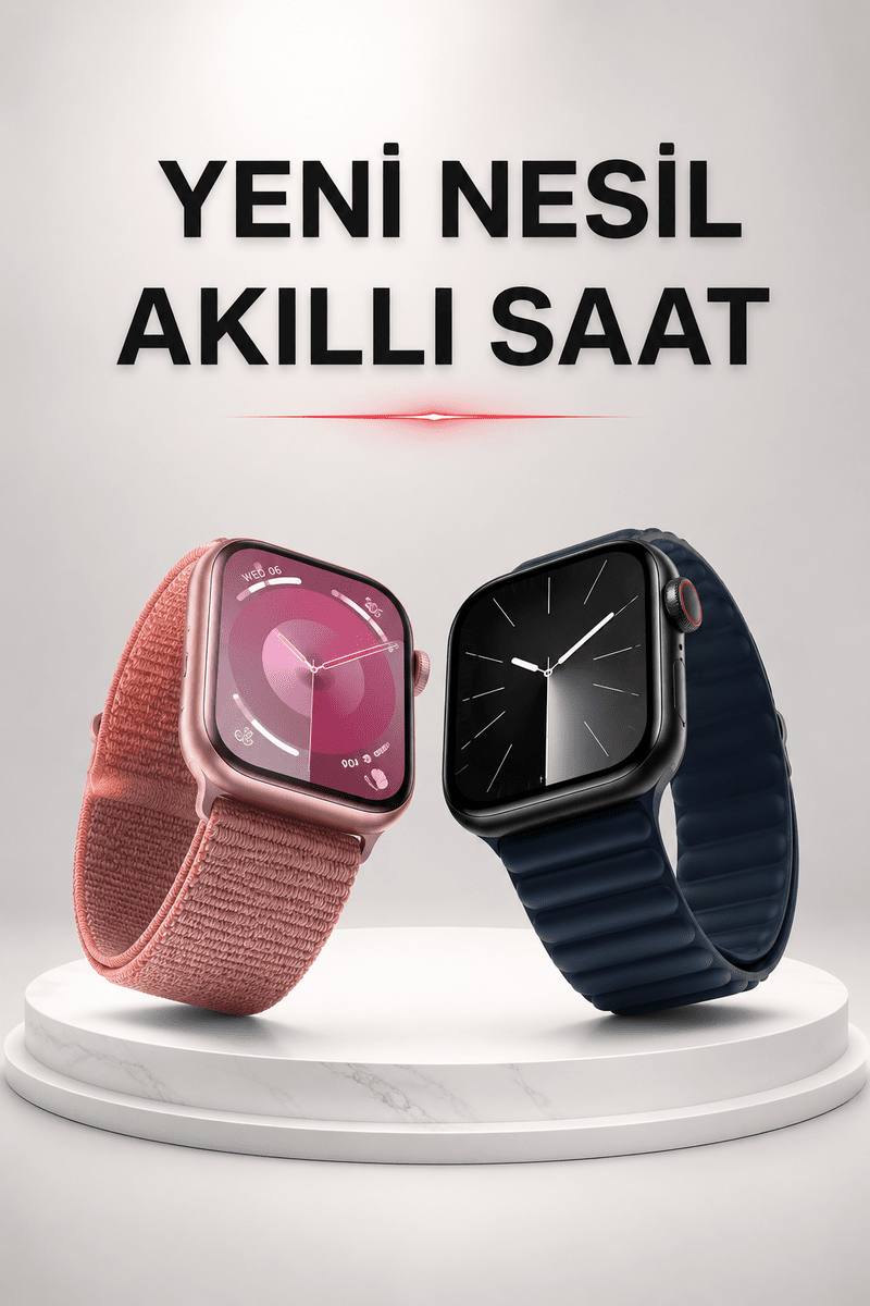 Akıllı Saat İos Andorid Destekli Arama Özeliği Sensörlü Bluetooth Bağlantılı