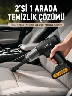 Kablosuz Araç El Süpürgesi Hava Pompası Kombinasyon