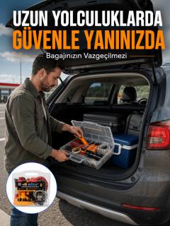 Profesyonel Araç İçi Acil Durum Seti 27 Parça Çok Amaçlı Oto Yardım Çantası