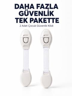 2 Adet Güçlü Yapışkanlı Çocuk Güvenlik Kilidi