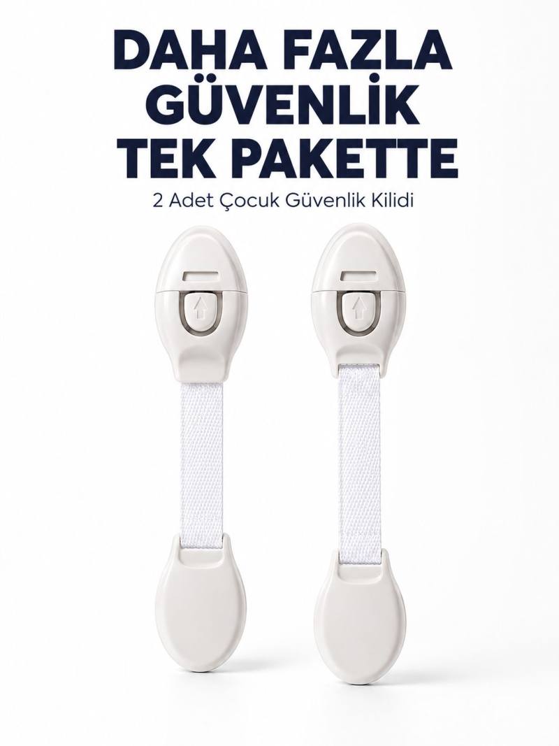 2 Adet Güçlü Yapışkanlı Çocuk Güvenlik Kilidi