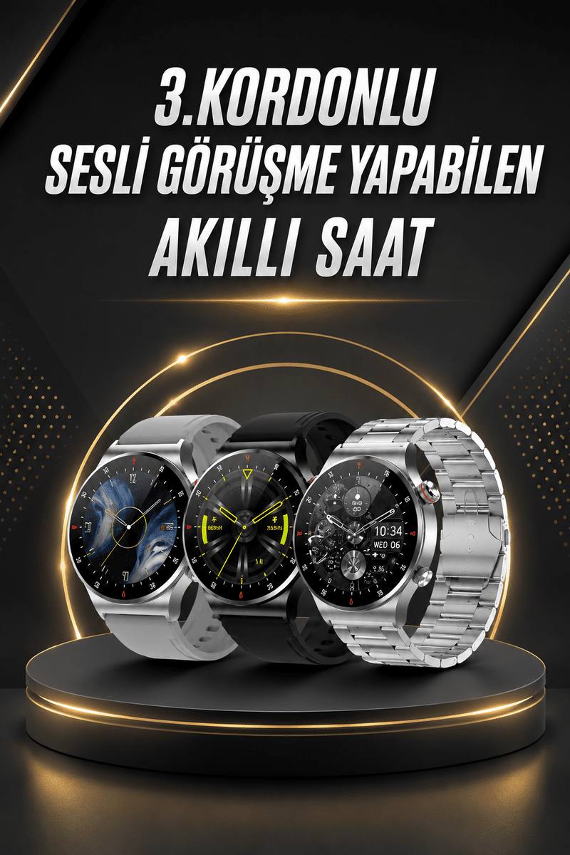 Akıllı Saat Uyku ve Sağlık Takibi NFC Uyumlu Bluetoooth Bağlantılı Android İOS Uyumlu