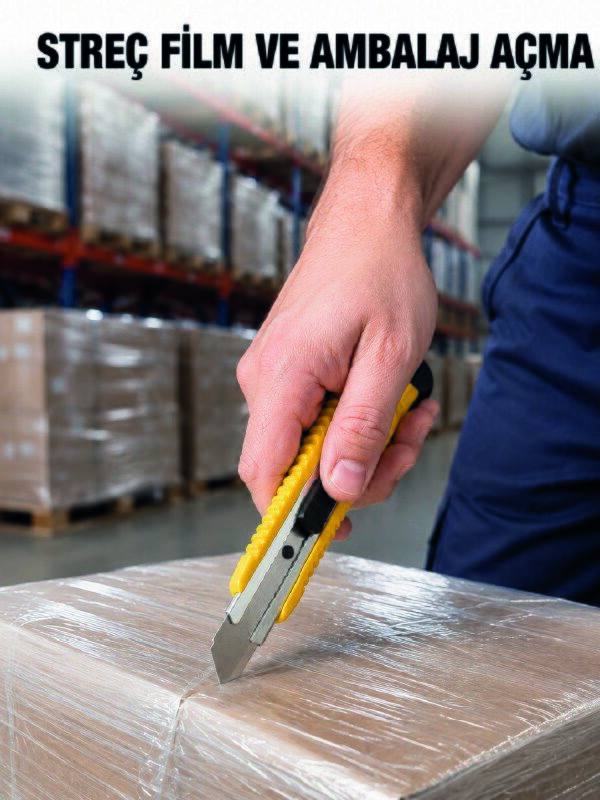 5’li Metal Falçata Seti Profesyonel Maket Bıçağı Kesici Falçata Sarı Ergonomik Saplı