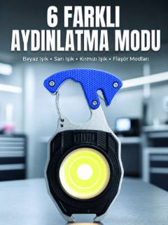 Araç Kamp Outdoor ve Tamir İşleri İçin Çok Amaçlı COB LED Şarjlı Kurtarma ve Çalışma Feneri