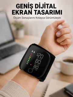 Evde Günlük Kullanıma Uygun Şarjlı Bilekten Tansiyon Ölçüm Cihazı