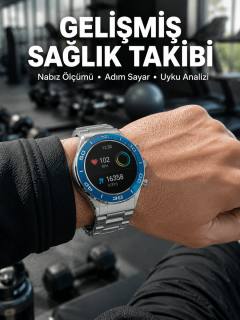 2025 Model Yuvarlak Ekran Android ve İOS Uyumlu GPS Takibi Yapabilen Akıllı Saat Yeni Nesil