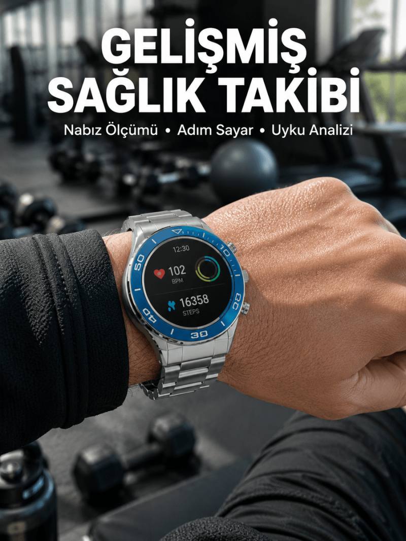 2025 Model Yuvarlak Ekran Android ve İOS Uyumlu GPS Takibi Yapabilen Akıllı Saat Yeni Nesil