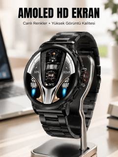Şık Metal Kasa ve Değiştirilebilir Kordonlarla SW80 Smartwatch Yeni Nesil