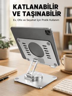Taşınabilir Katlanır Tablet Braketi Masaüstü Stand Yeni Nesil