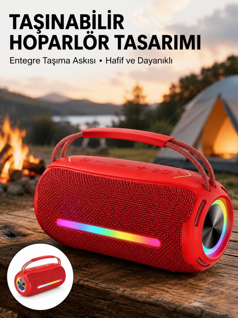 USB/SD/AUX Girişli Hoparlör – 10 W × 2 Çift Sürücü