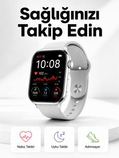 Yeni Nesil Akıllı Saat Adımsayar, GPS, Nabız Ölçer, Uyku ve Sağlık Takibi (Kopya)