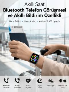 Dokunmatik Ekranı, Bluetooth Görüşme Desteği ve Akıllı Bildirim Özellikleriyle Teknolojiyi Bileğinize Taşıyan Akıllı Saat