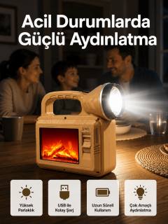 Solar Alev Lambası – Kamp, Bahçe ve Dış Mekan İçin