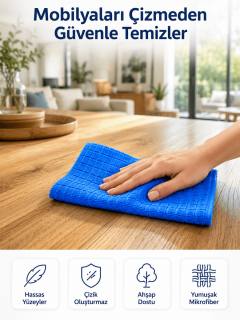 Profesyonel Mikrofiber Temizlik Bezi Çok Amaçlı Yüksek Emici Çizmeyen Temizlik Bezi 40x40 cm