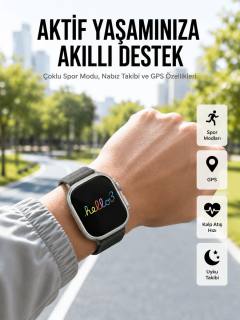 Akıllı Saat Çok Fonksiyonlu Uzun Pil Ömürlü Çağrı Cevaplayabilen Kol Saati