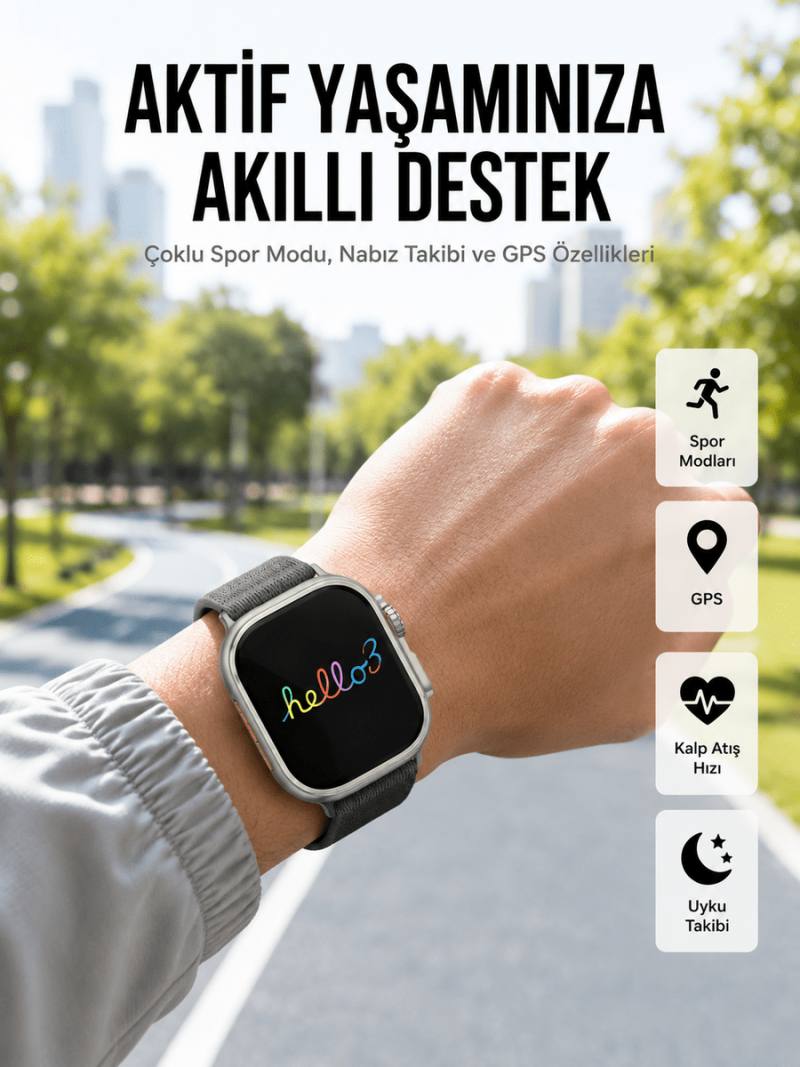 Akıllı Saat Çok Fonksiyonlu Uzun Pil Ömürlü Çağrı Cevaplayabilen Kol Saati