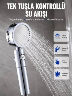 Masaj ve Yağmur Modlu Su Tasarruflu Duş Başlığı