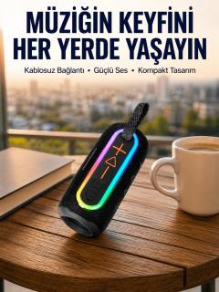 Yüksek Ses Kaliteli Kablosuz Hoparlör LED Işıklı Yeni Nesil