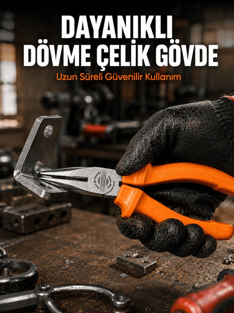 Uzun Çene Tasarımlı Dövme Çelik Kargaburun Hassas Kavrama Performansı