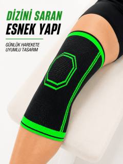 Sporcu Dizlik Esnek Örme Diz Koruyucu Nefes Alan Hafif ve Konforlu Tasarım