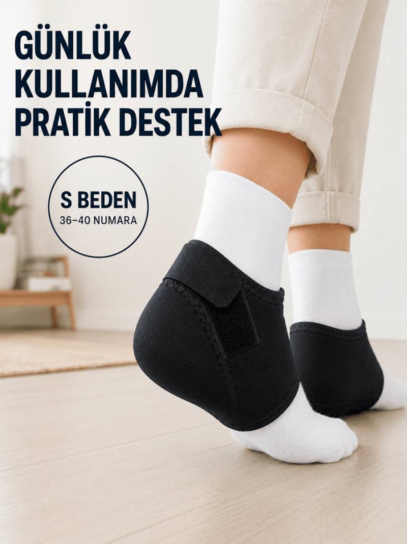 Ayarlanabilir Topuk Desteği S Beden 36-40 Numara Esnek Rahat Topuk Çorabı