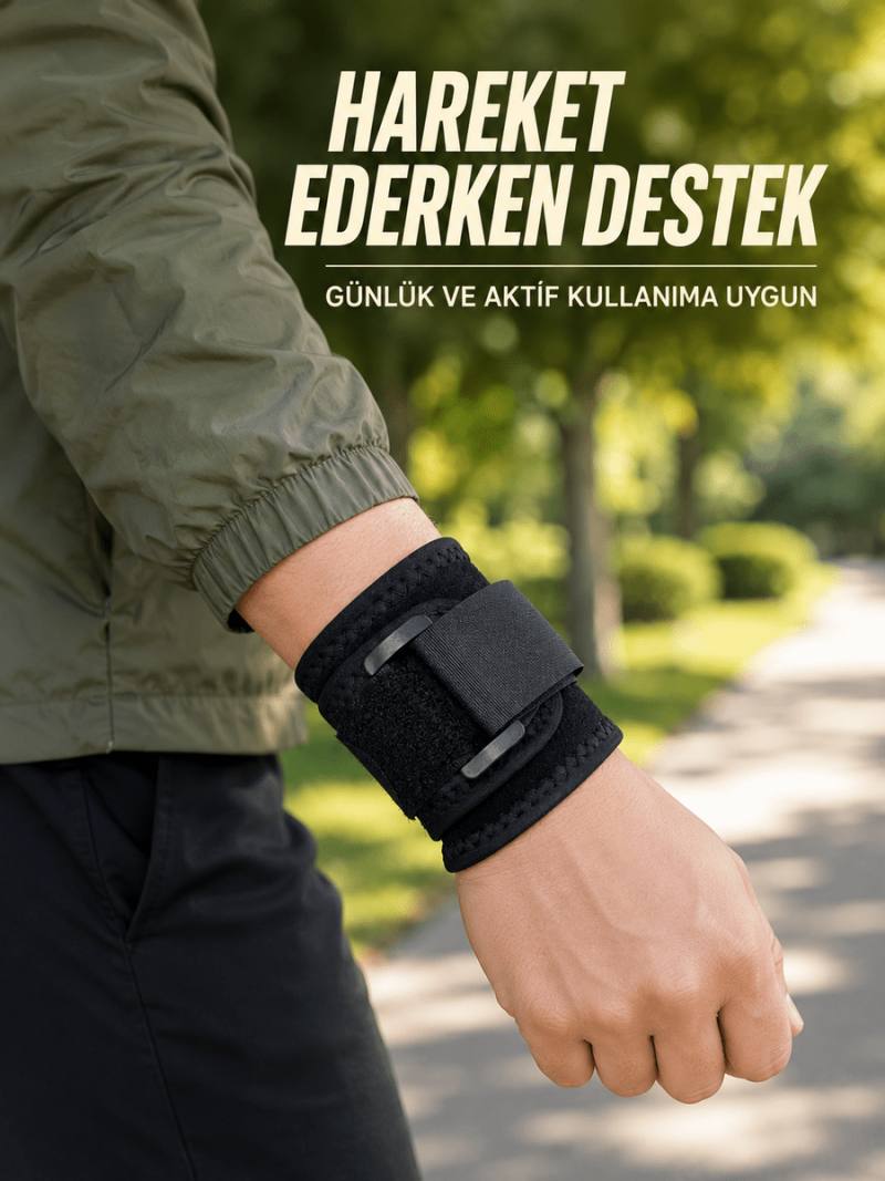 Ayarlanabilir Bilek Destekliği Cırtlı Bileklik Günlük Kullanım ve Spor İçin Bilek Desteği