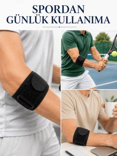 Epikondilit Bandajı Ayarlanabilir Tenisçi ve Golfçü Dirseği Destek Bandı