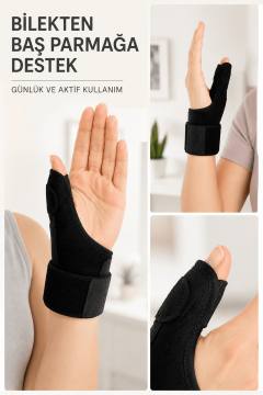 Metal Destekli El Bilekliği Ateli Başparmak Destekli De Quervain Bilek Desteği