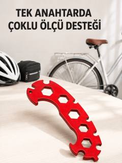 Çok Amaçlı Bisiklet Anahtarı 6-17 mm Çok Fonksiyonlu Bisiklet Tamir Anahtarı