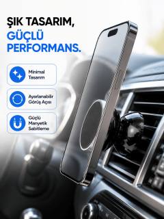 Manyetik Araç İçi Telefon Tutucu Güçlü Mıknatıslı
