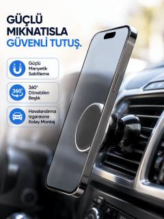 Araç İçi Telefon Tutucu Mıknatıslı Havalandırma Izgarası Telefon Standı