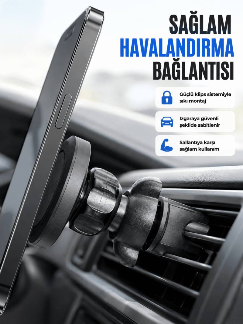 Araç Havalandırma Izgarası İçin Mıknatıslı Telefon Tutucu Stand