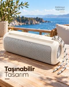 TWS Stereo Bağlantılı Bluetooth Hoparlör RGB Işık Efektli USB ve Hafıza Kartı Destekli