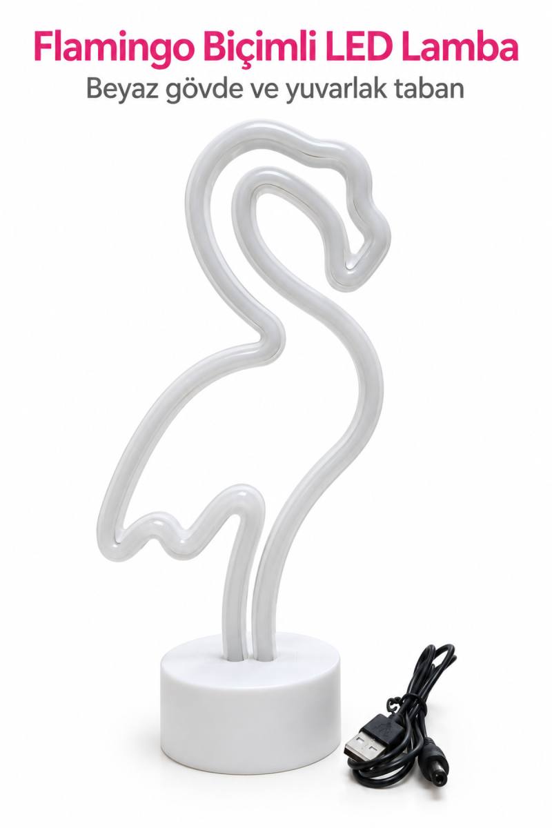 Flamingo LED Lamba Pembe Işıklı